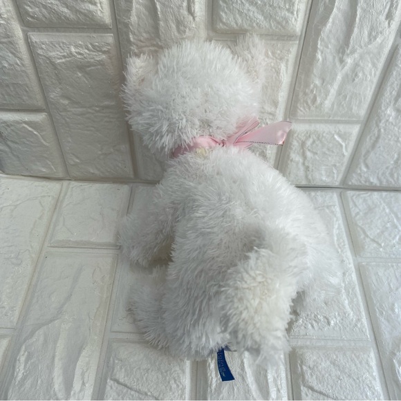 Russ Berrie Shining Stars White cat plush toy NWT code Pink Ribbon - Picture 4 of 9